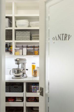 102632 White Pantry With White Open Cabinetry