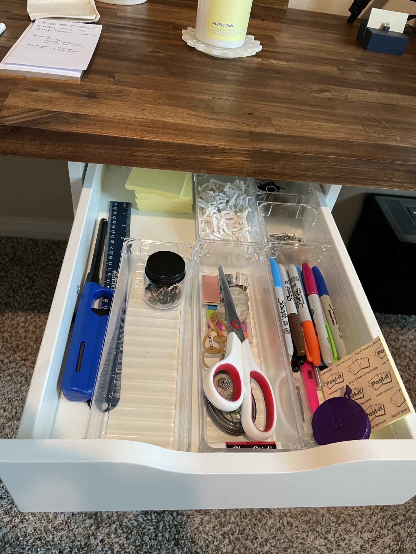 home office drawer organization