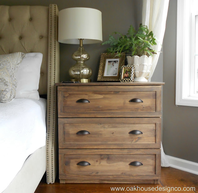 DIY Ikea Tarva Dresser Hacks Nightstand with hardware