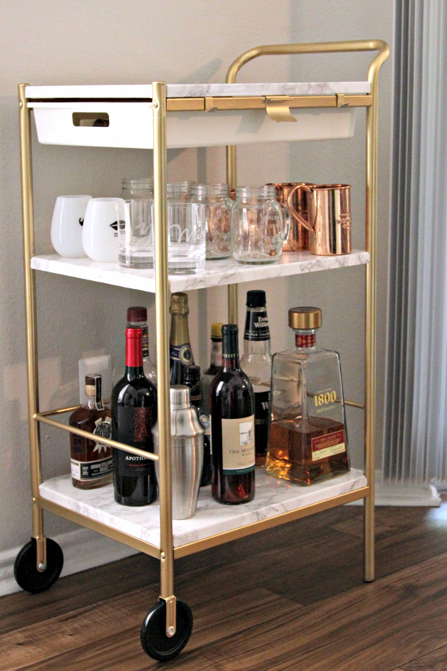 Ikea Hack: DIY Mini Bar Cart