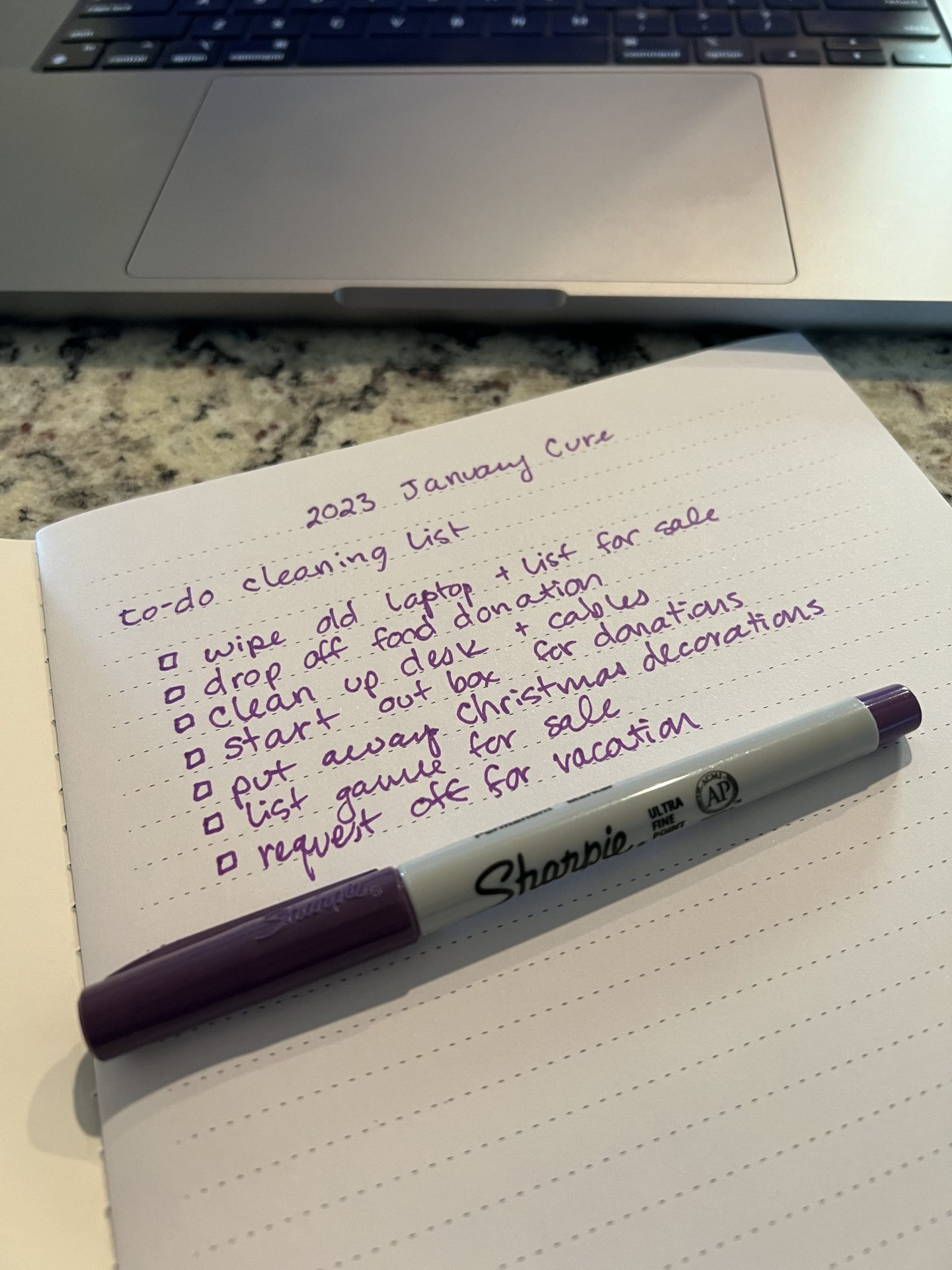 January Cure to-do list
