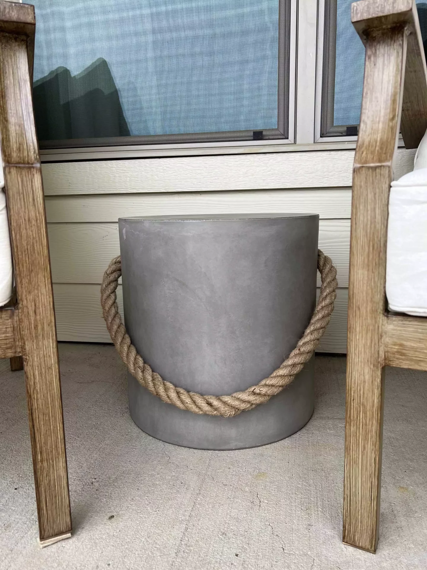 cement and rope table