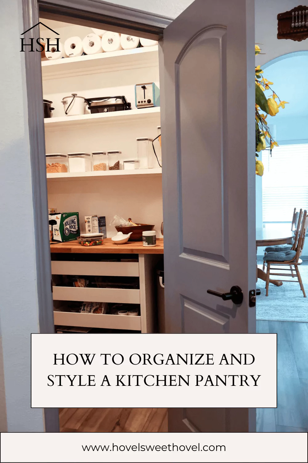 How to Organize and Style a Kitchen Pantry Pin