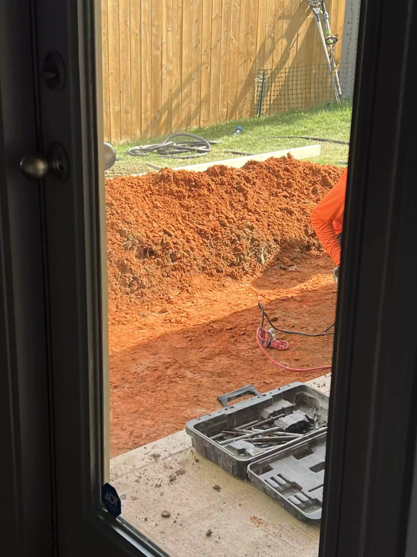 patio extension digging