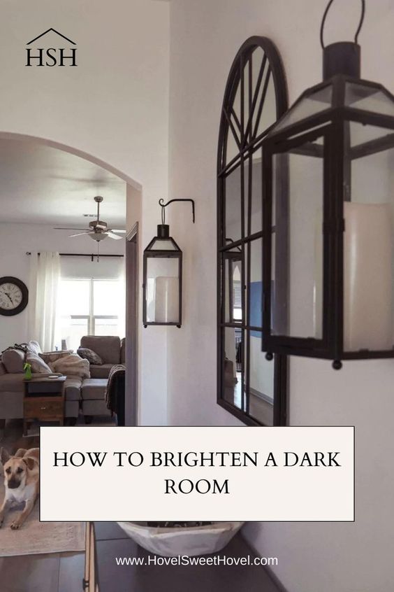 How to Brighten a Dark Room Pinterest Pin