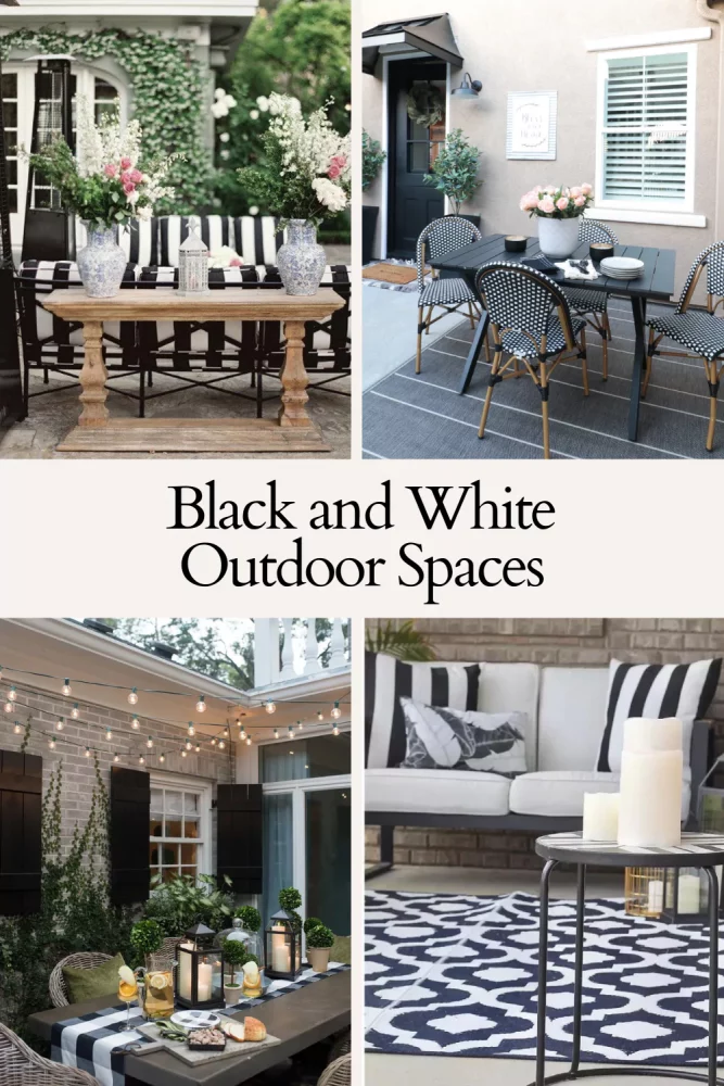 Black and White Outdoor Spaces Pin