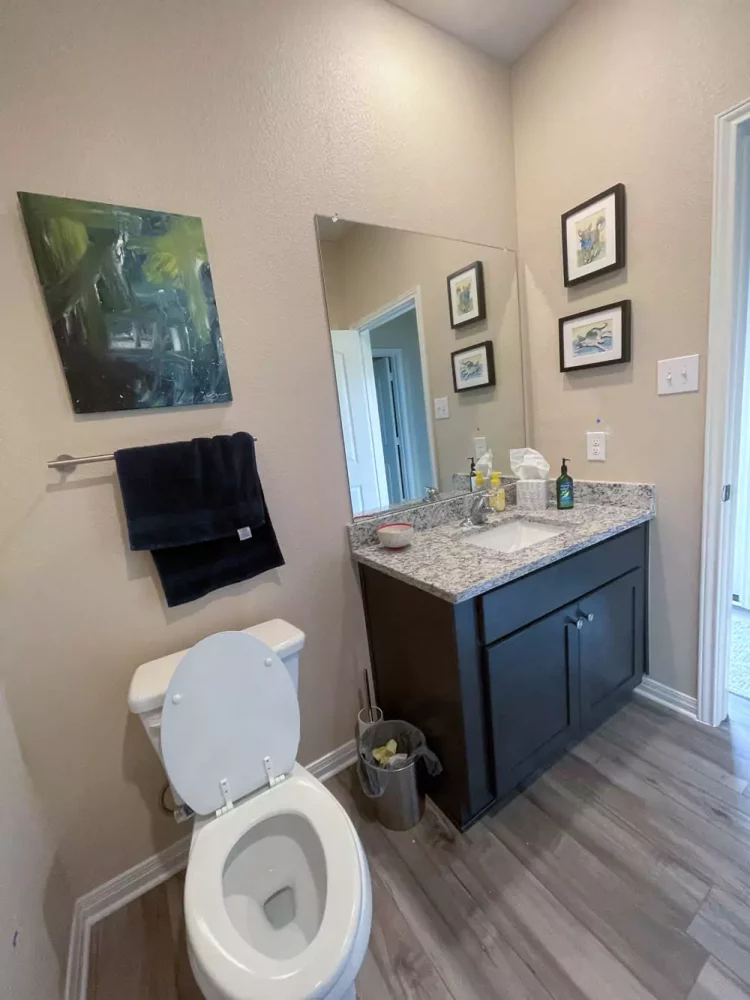Small Bathroom Before Mirror Change 