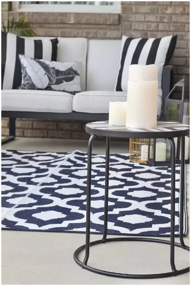 type a style black and white patio