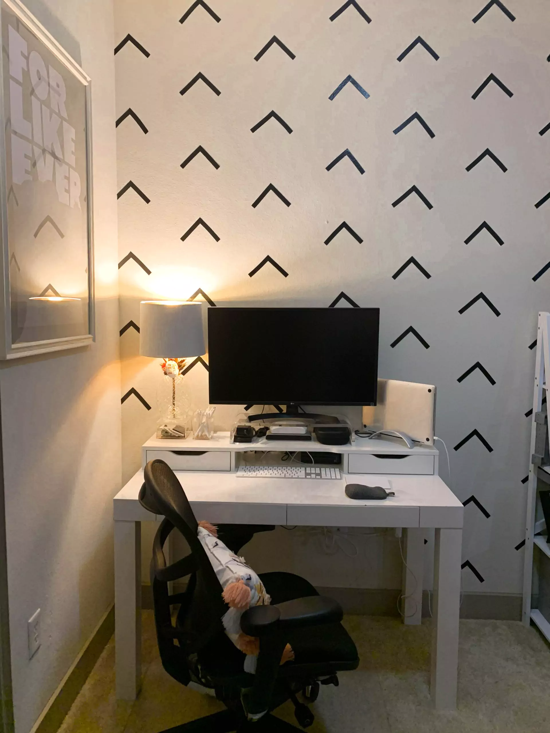 My Apartment Office view of desk and computer