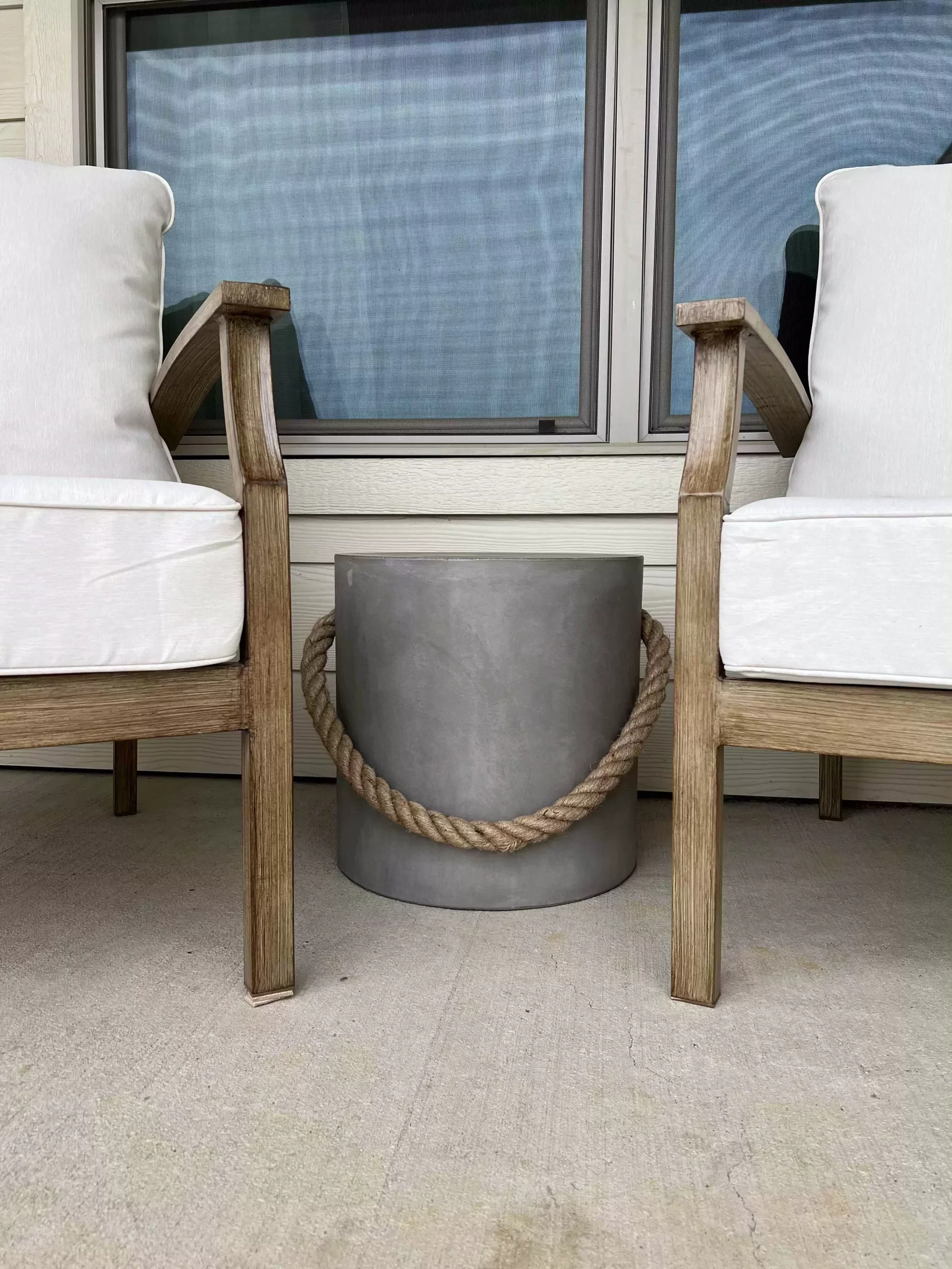 cement and rope table