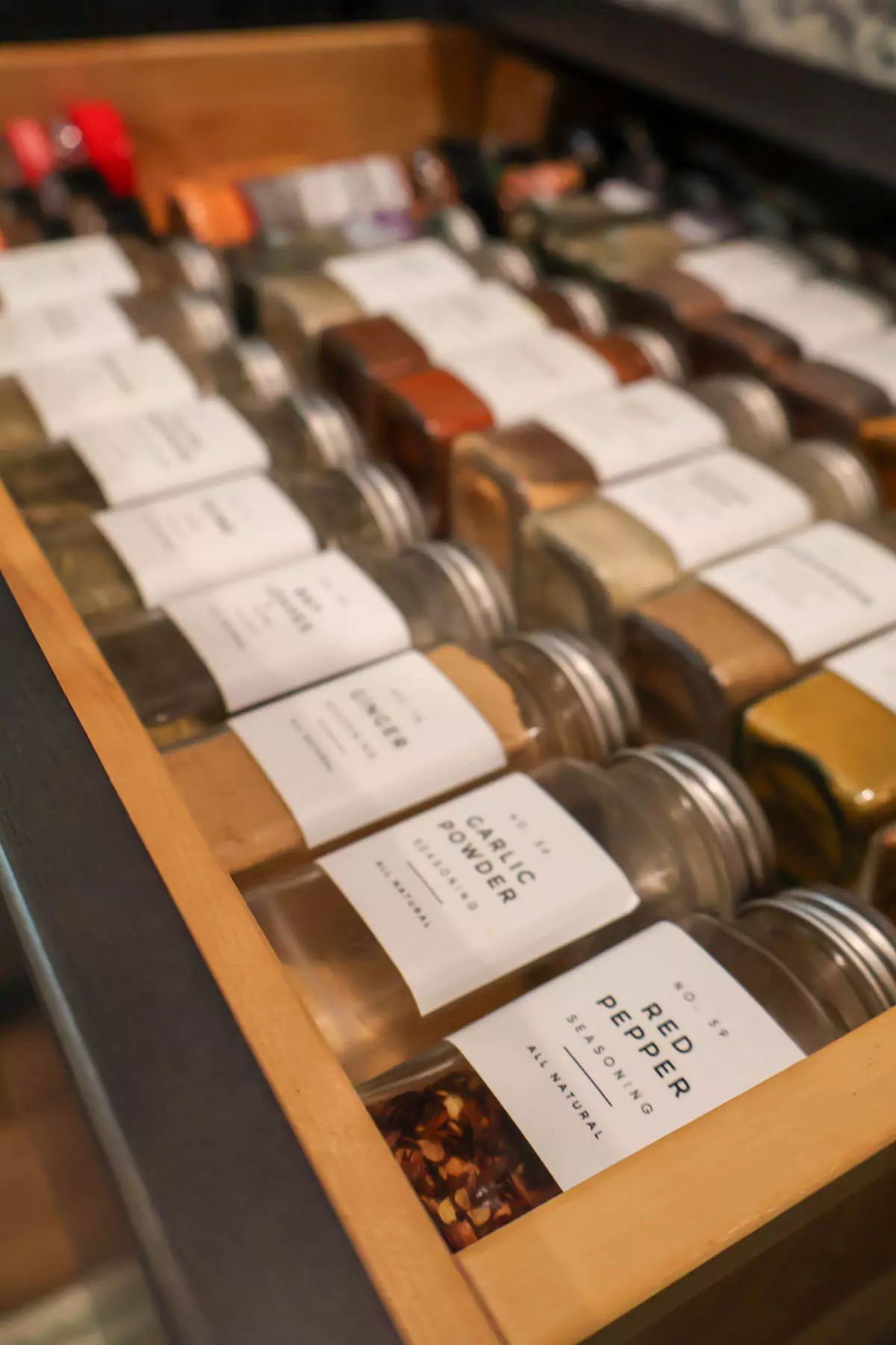 Spice Drawer Organization