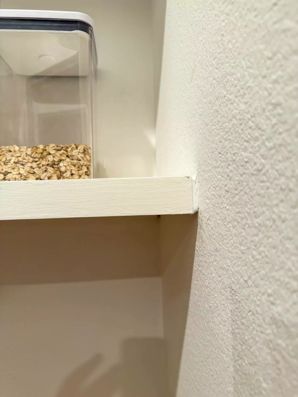 Shelves caulked