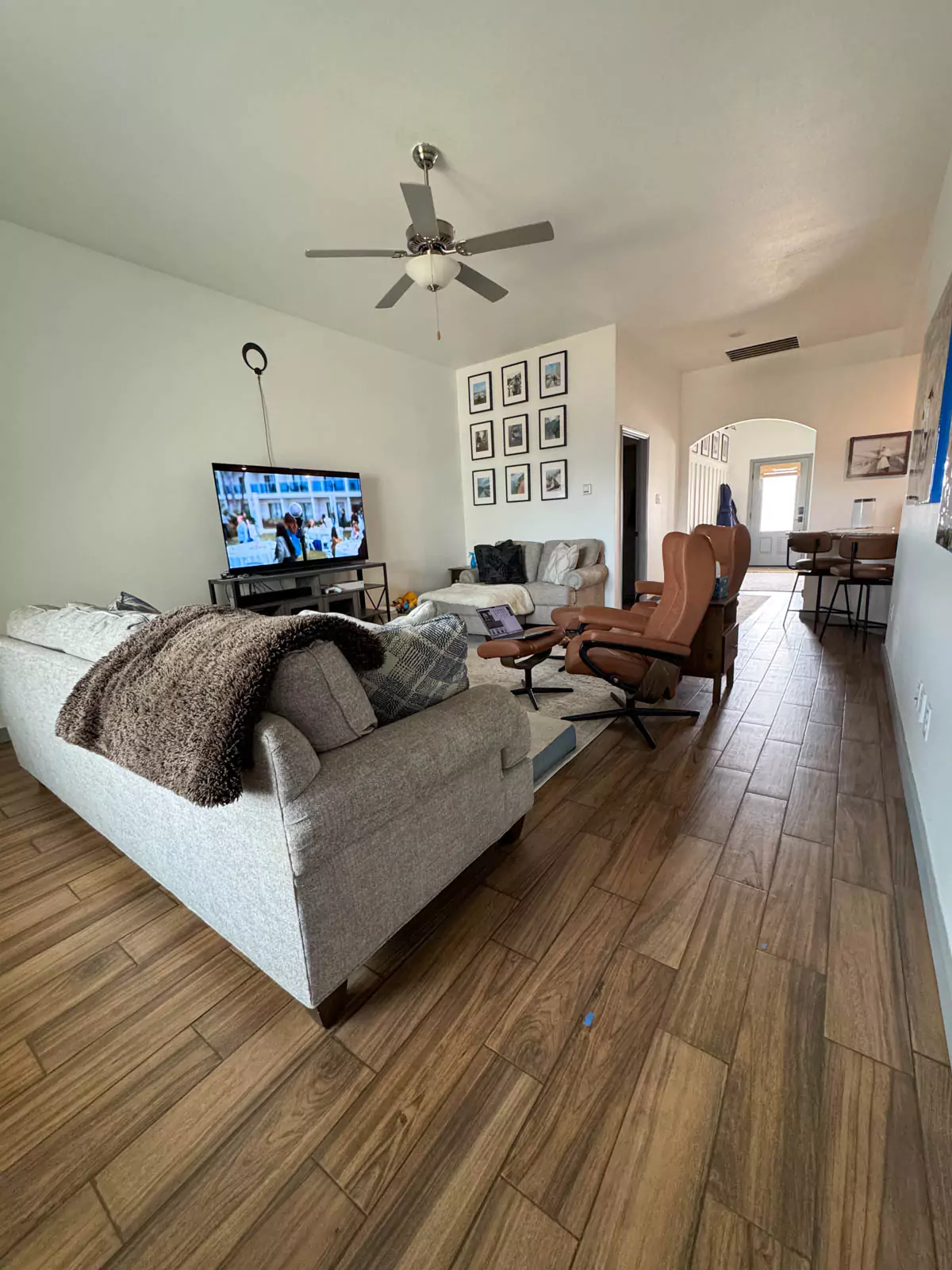 Living Room layout after new flooring installed