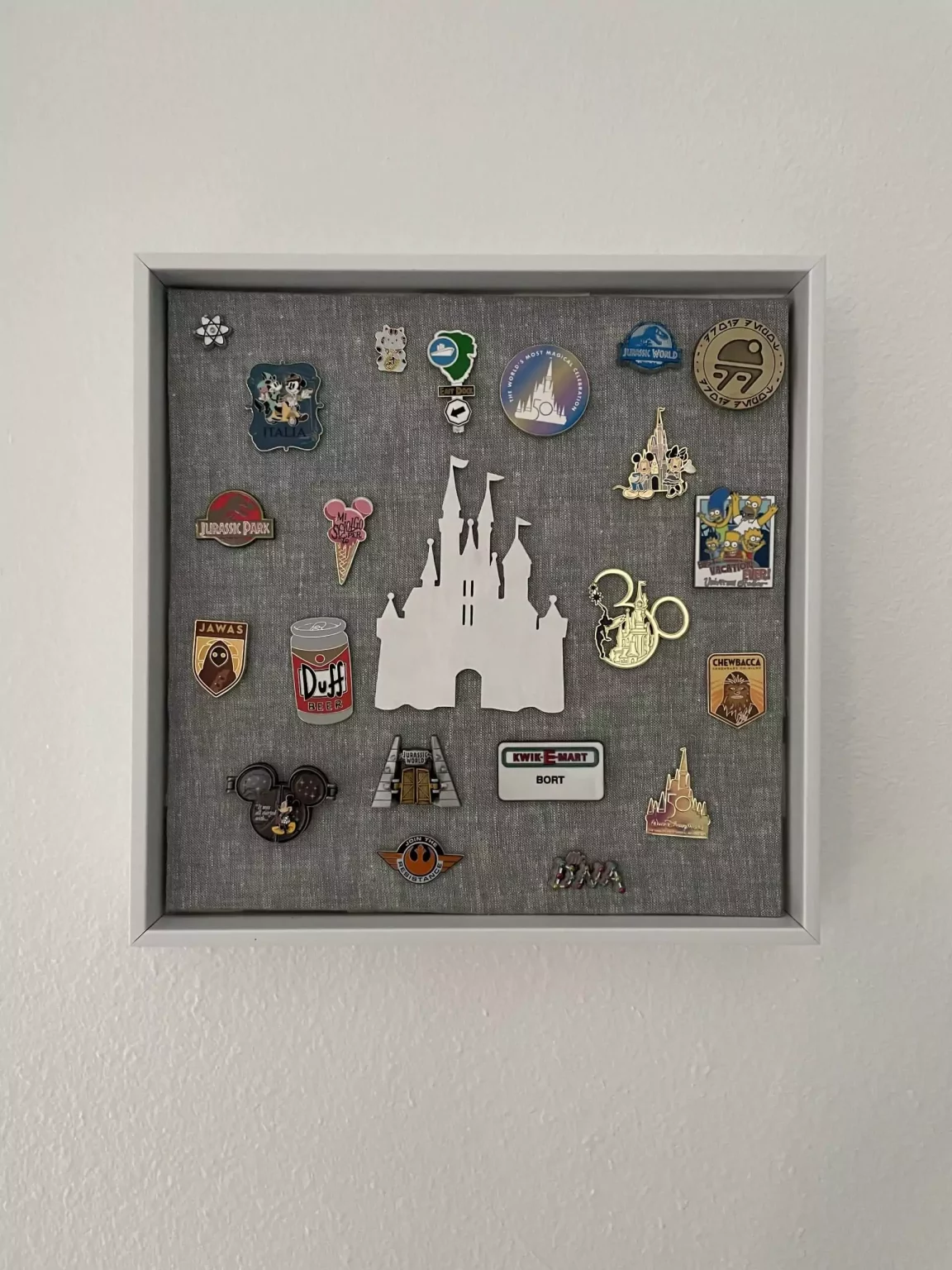 Floating Frame Disney Pin Collection Display Board | DIY | Hovel Sweet ...